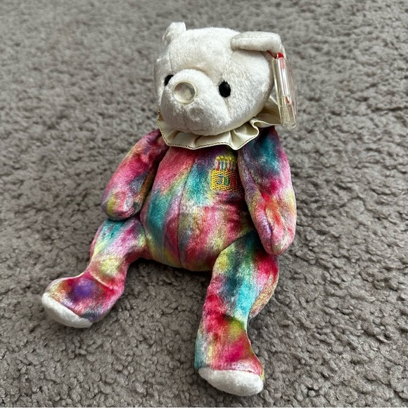 Vintage Ty 2001 The Birthday Beanies Collection June Plush Bear Beanie Baby - Picture 2 of 9